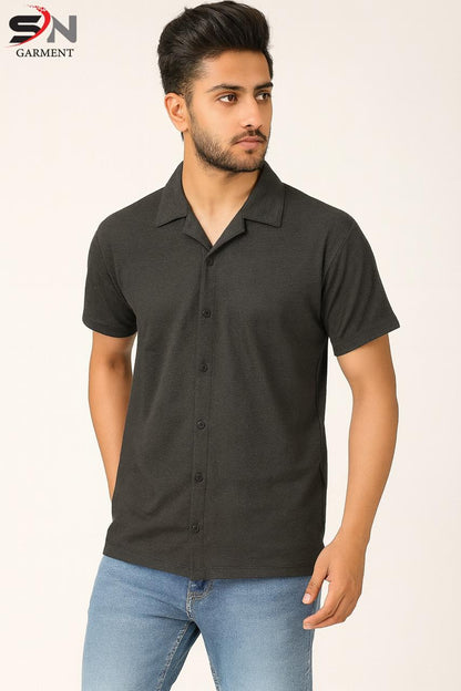 Coat Collar Button  Shirt - Turnout