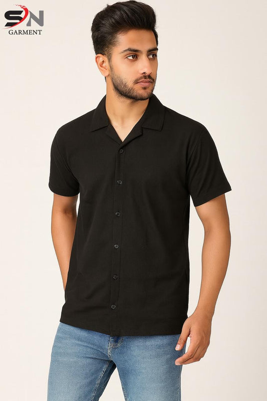 Coat Collar Button  Shirt - Turnout